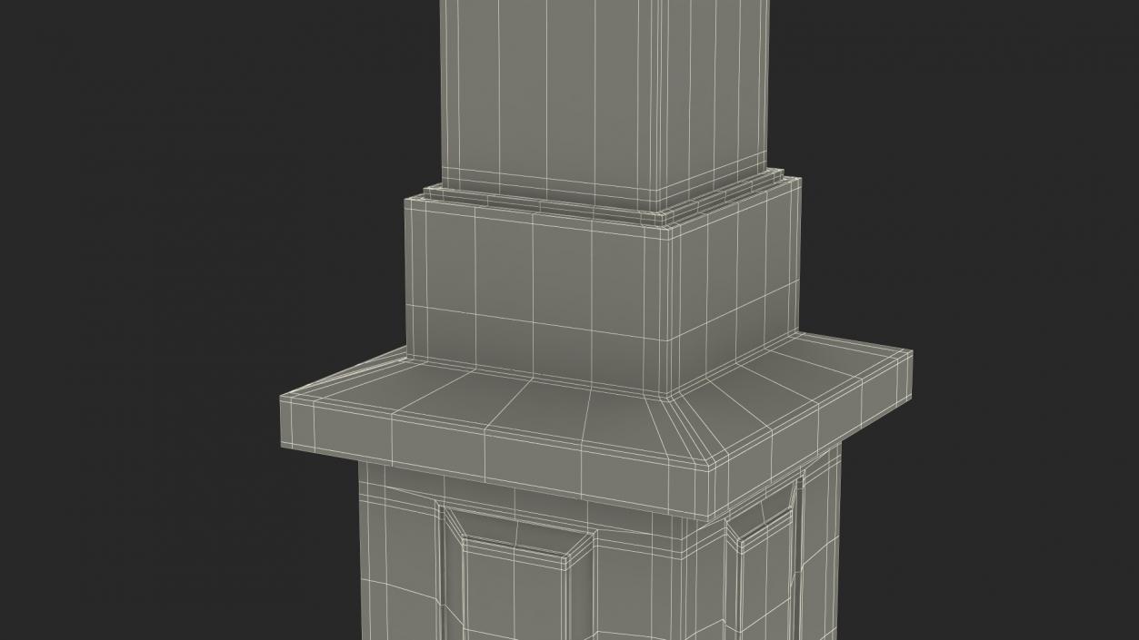 3D model Pedestal Column Wrap