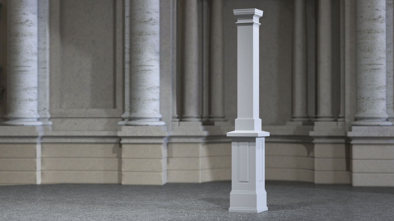 3D model Pedestal Column Wrap