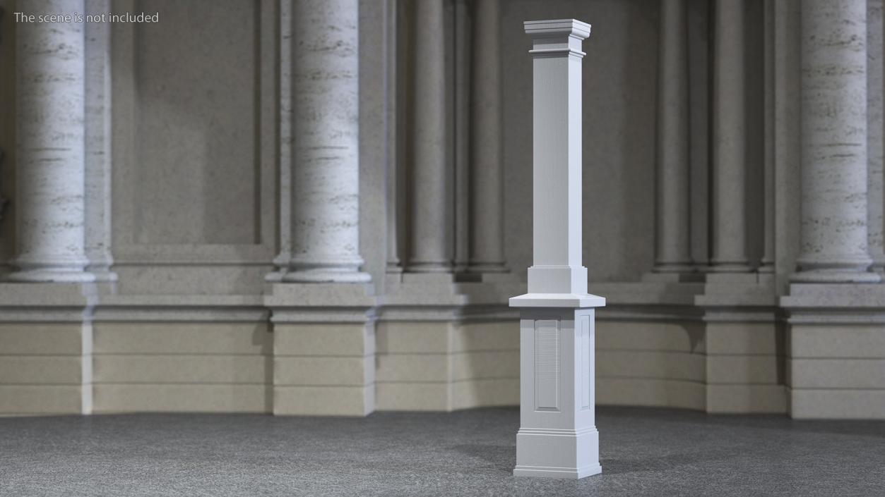 3D model Pedestal Column Wrap