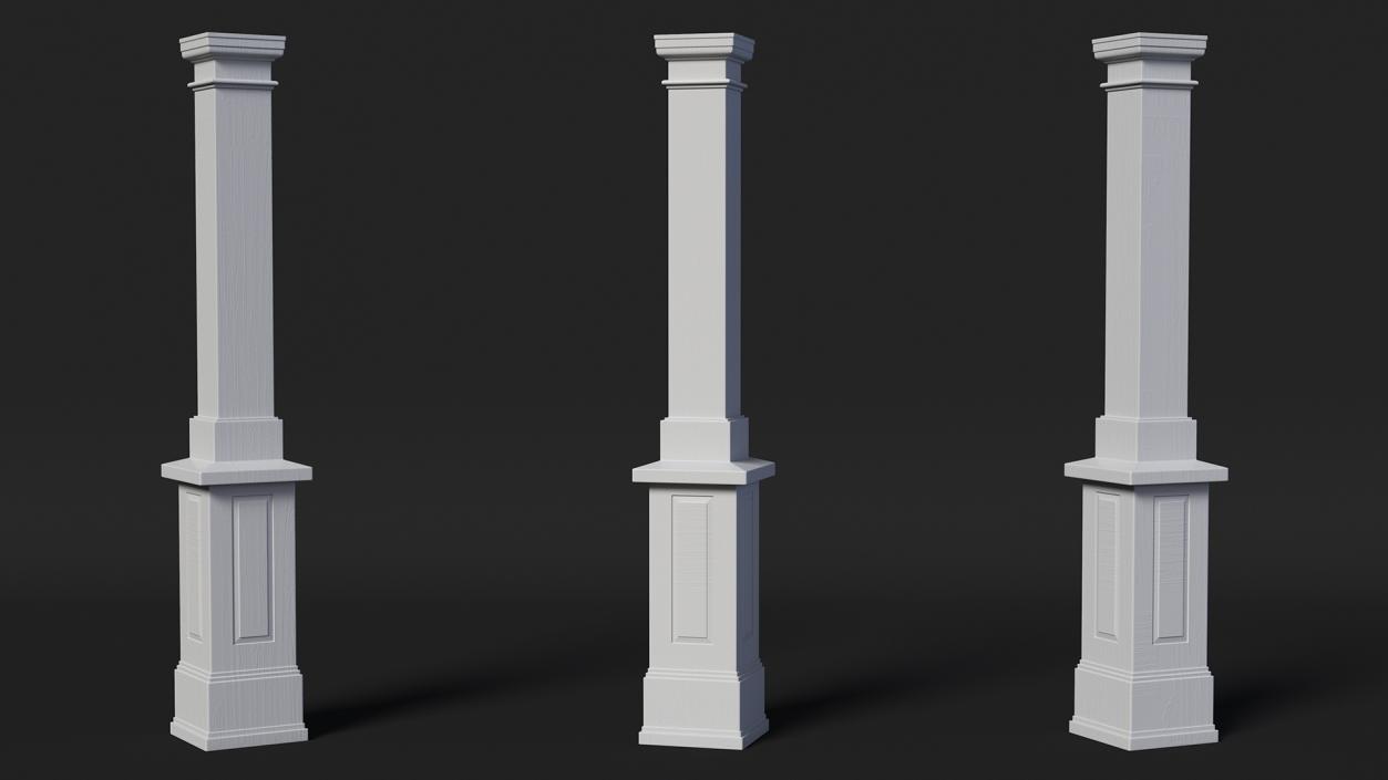 3D model Pedestal Column Wrap