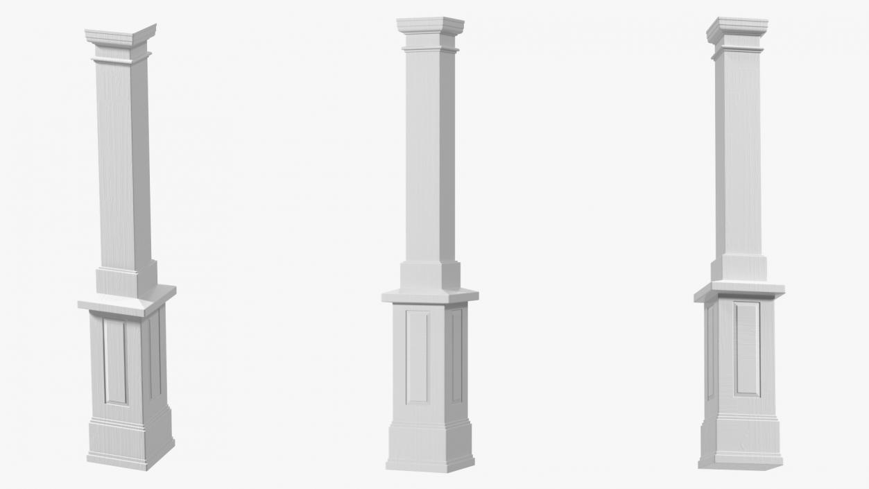 3D model Pedestal Column Wrap