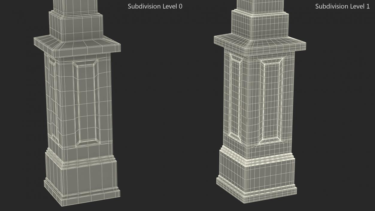 3D model Pedestal Column Wrap