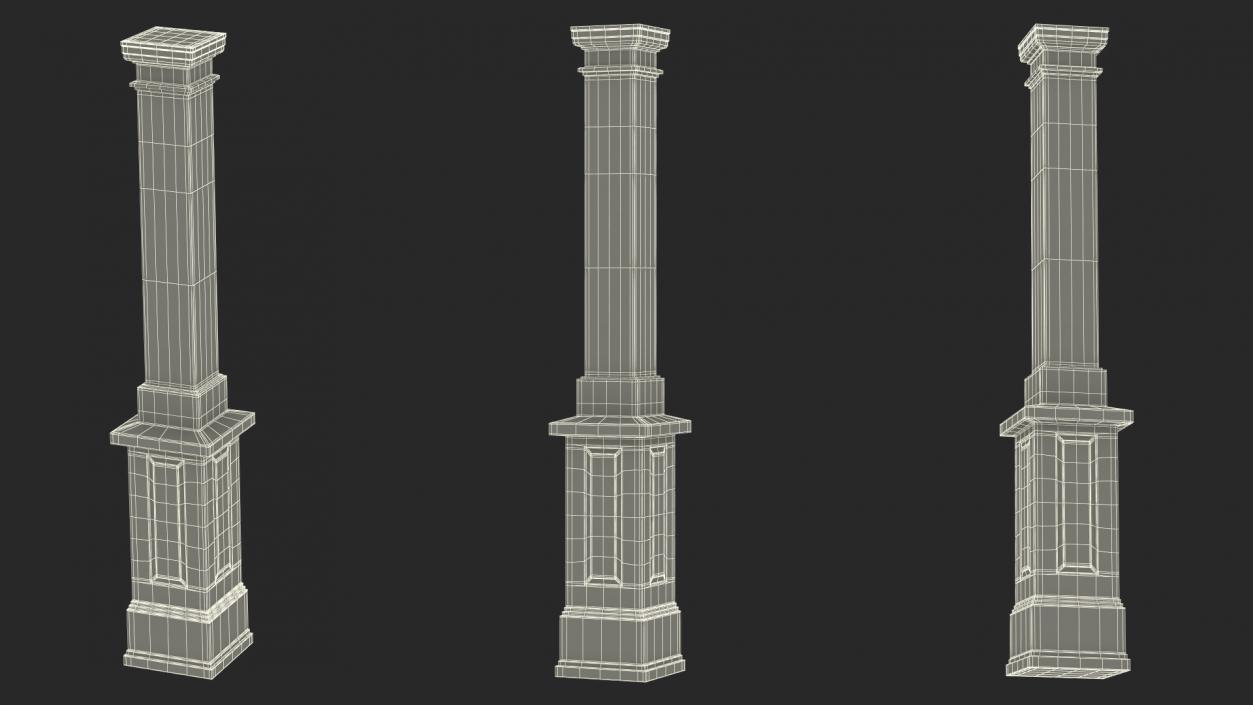 3D model Pedestal Column Wrap