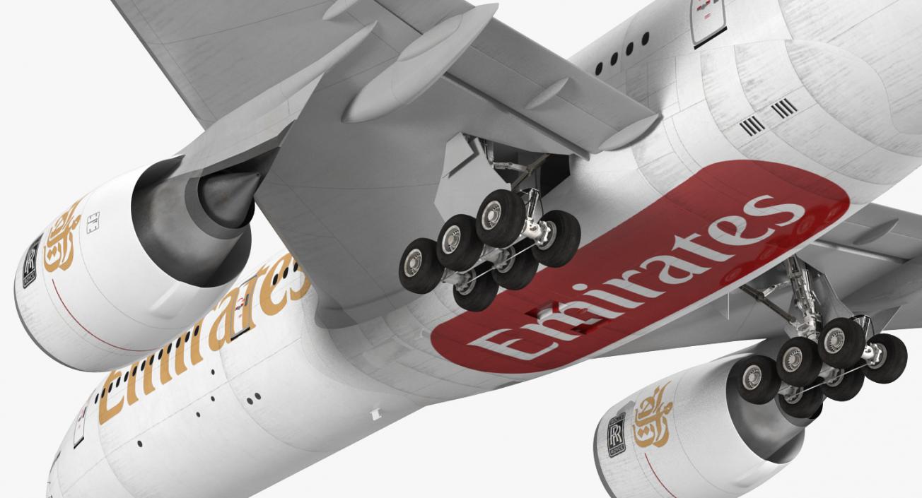 Boeing 777-200 Emirates Airlines Rigged 3D model