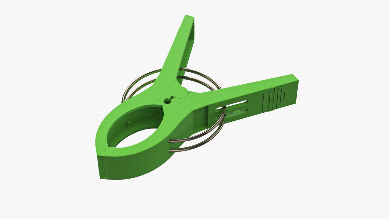 3D Plastic Clothes Clip Green