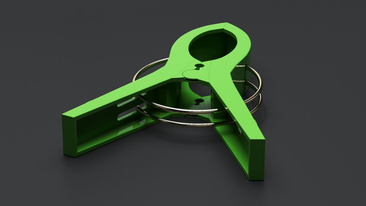 3D Plastic Clothes Clip Green