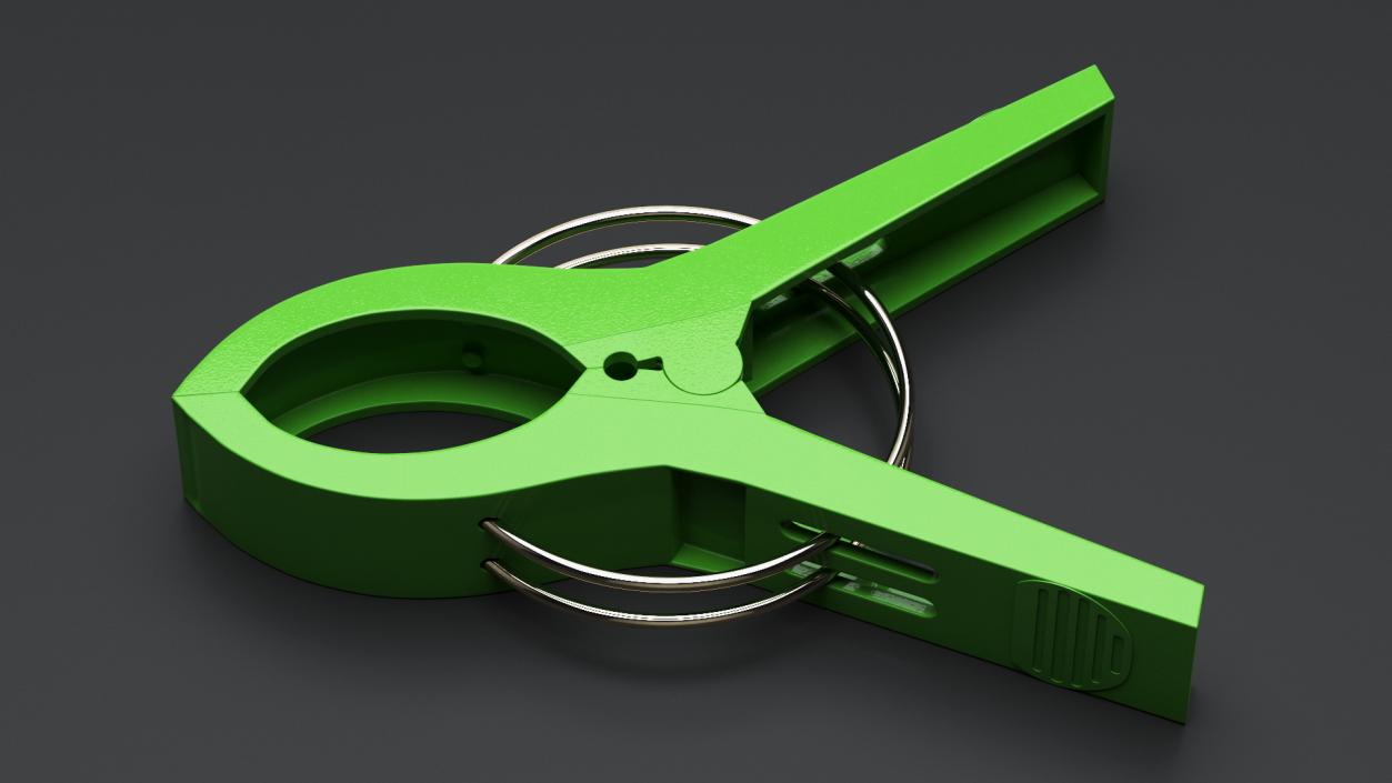 3D Plastic Clothes Clip Green