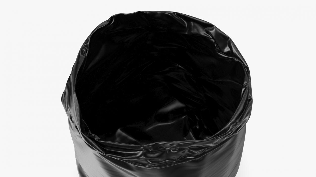 3D Open Black Rubbish Bag Small model