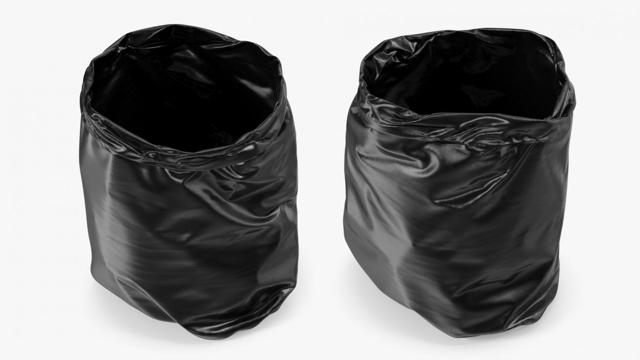 3D Open Black Rubbish Bag Small model