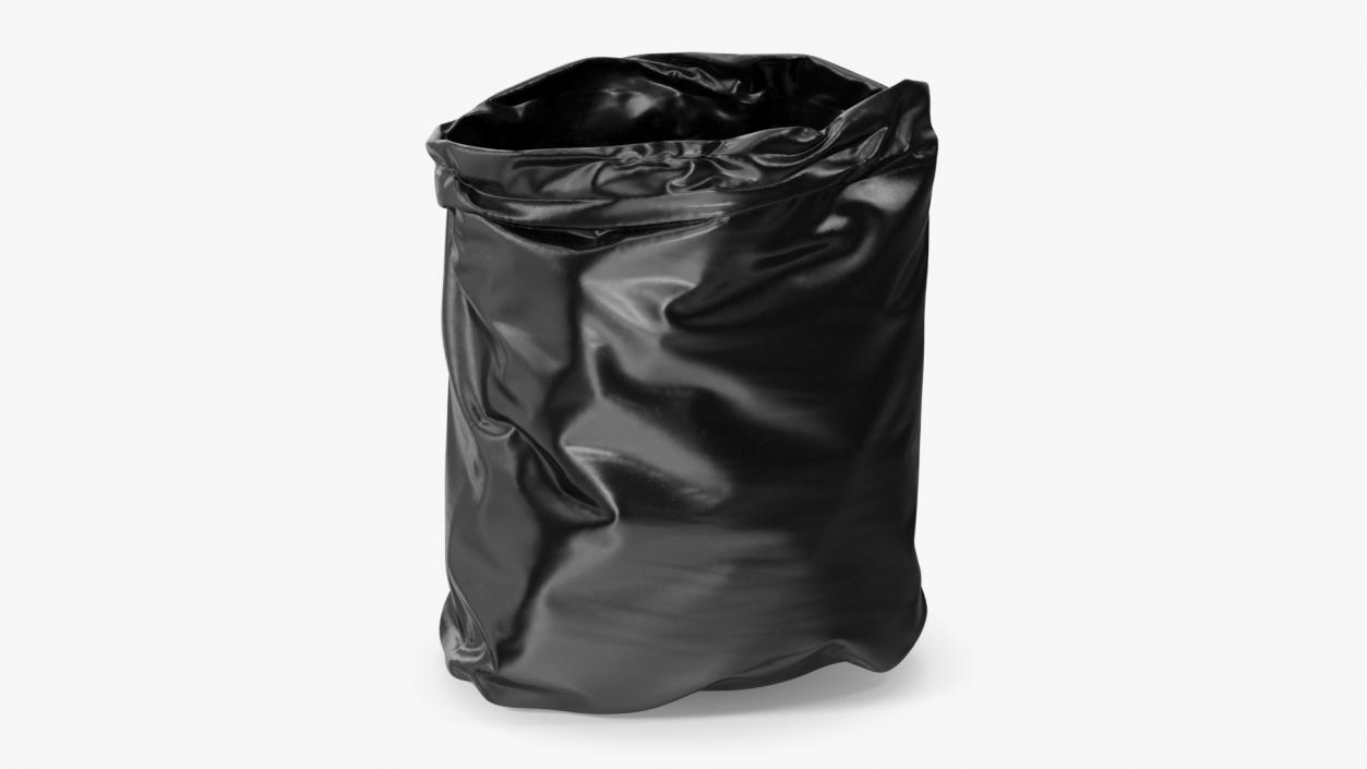 3D Open Black Rubbish Bag Small model