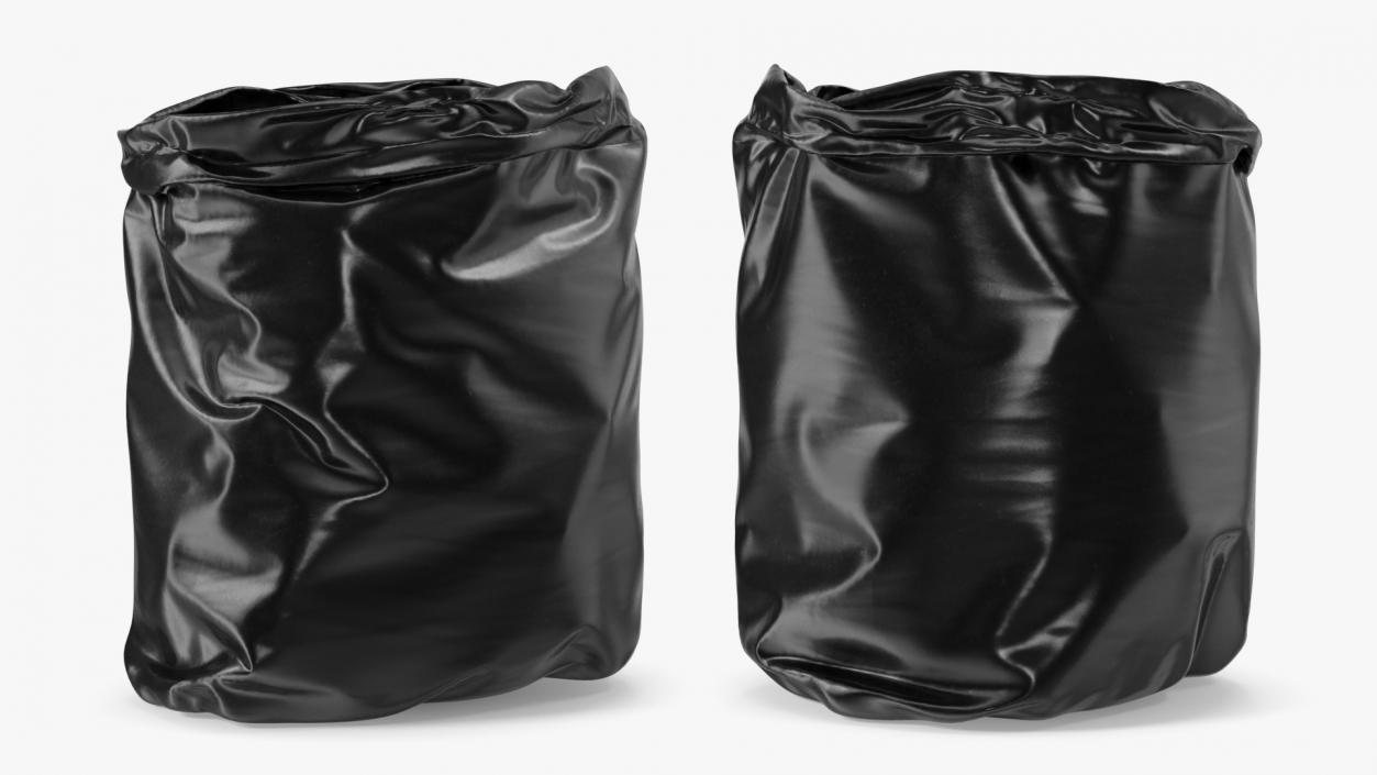 3D Open Black Rubbish Bag Small model