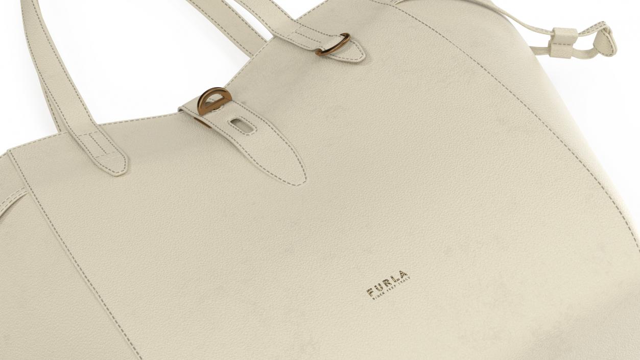 Leather Tote Bag Furla Net Beige 3D