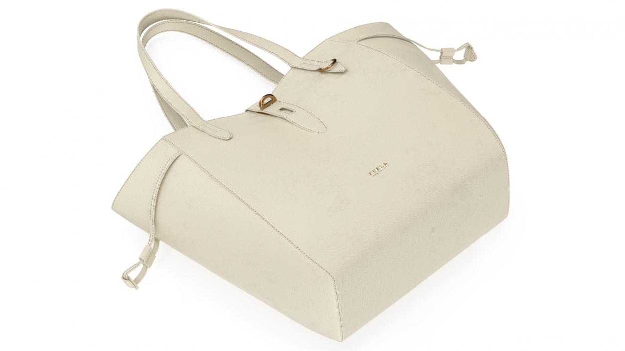 Leather Tote Bag Furla Net Beige 3D