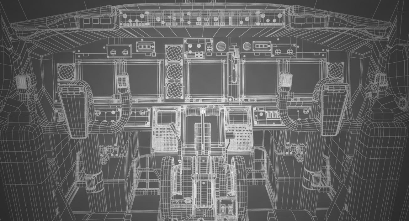 Boeing 737-900 with Interior United Airlines 3D model