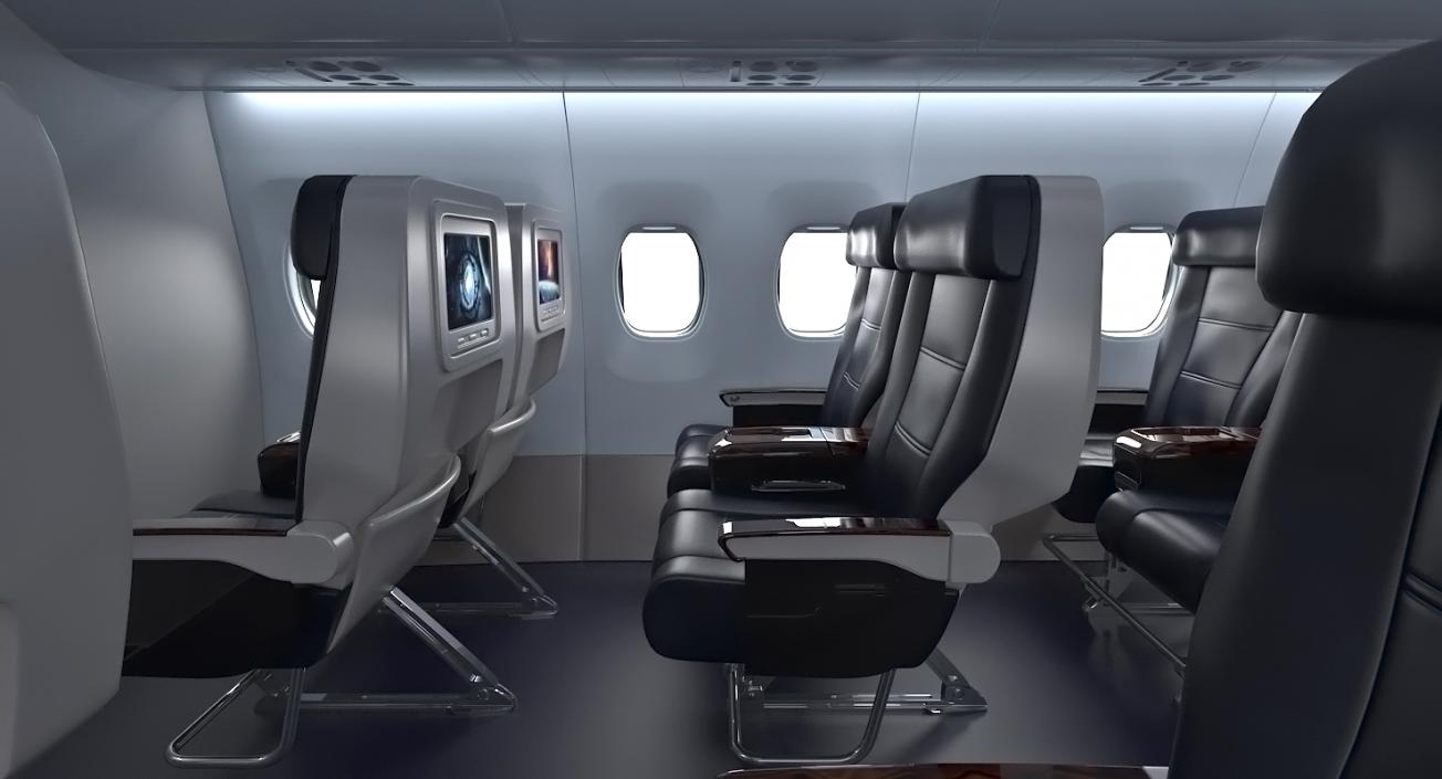 Boeing 737-900 with Interior United Airlines 3D model