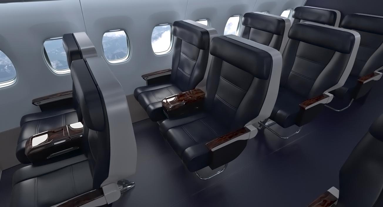 Boeing 737-900 with Interior United Airlines 3D model