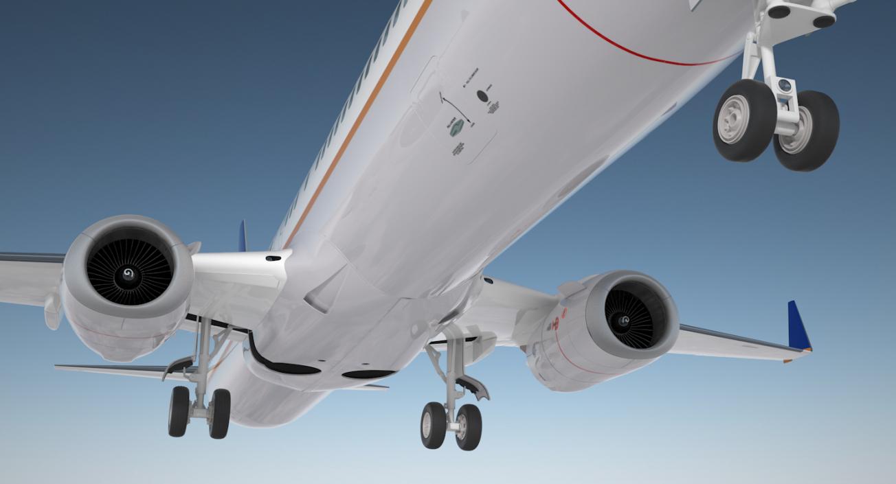 Boeing 737-900 with Interior United Airlines 3D model