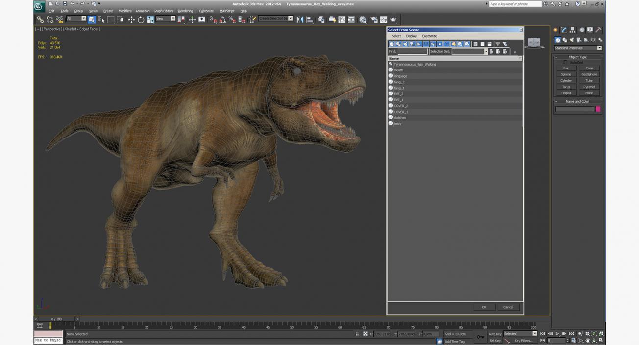 3D model Tyrannosaurus Rex Walking