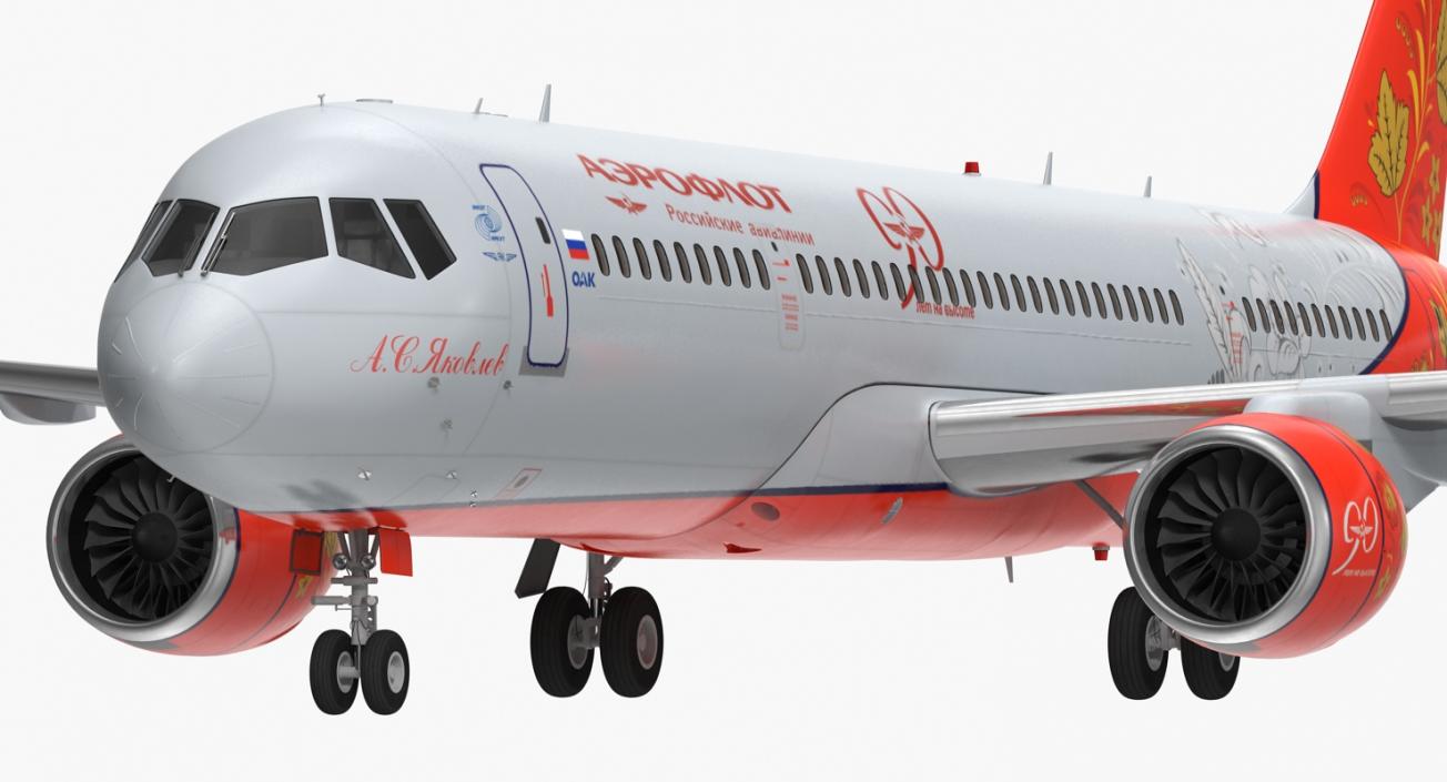 3D Irkut MC 21 300 Aeroflot Rigged