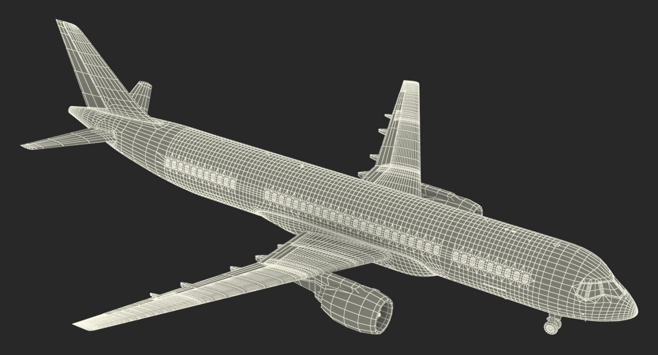 3D Irkut MC 21 300 Aeroflot Rigged