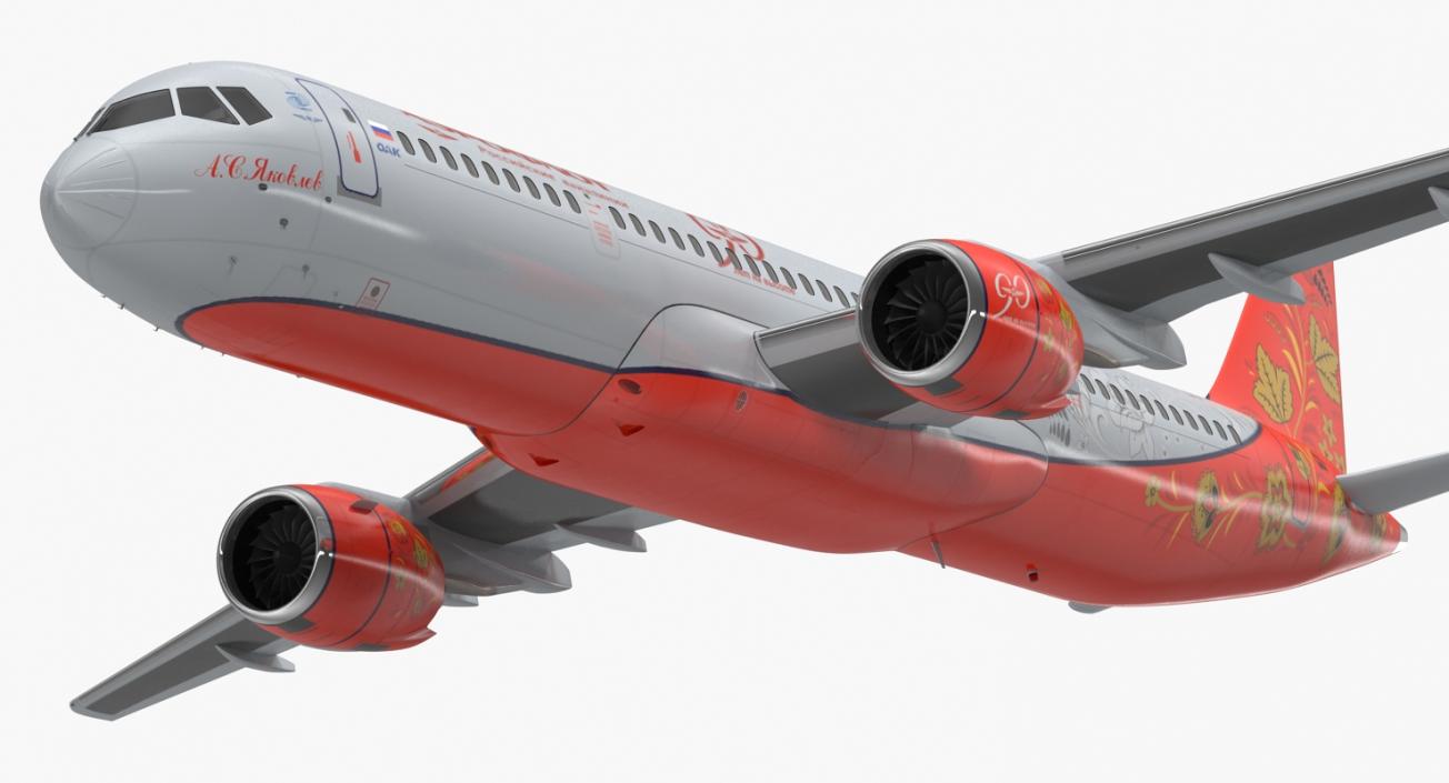 3D Irkut MC 21 300 Aeroflot Rigged