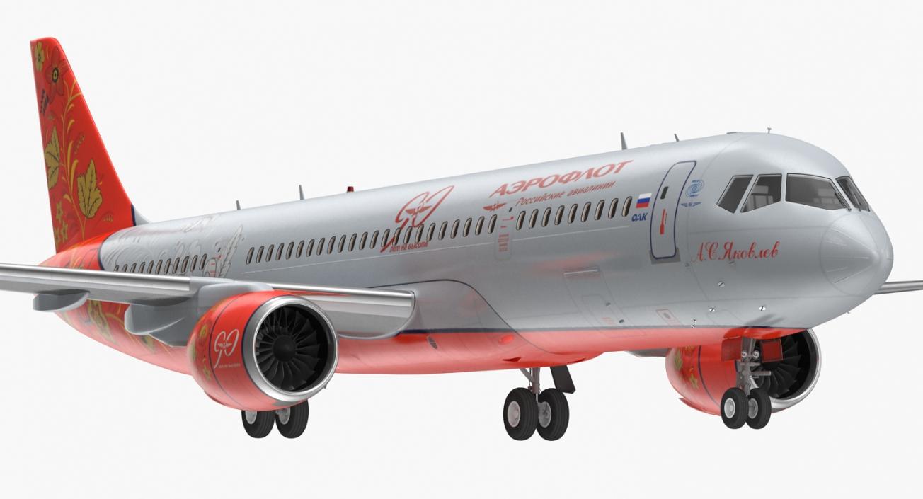 3D Irkut MC 21 300 Aeroflot Rigged