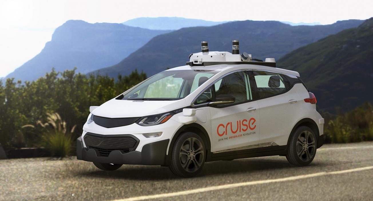 Chevy Bolt EV Cruise Self Driving Car 3D