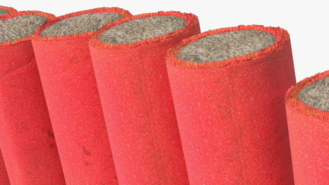 3D Red Firecrackers String model