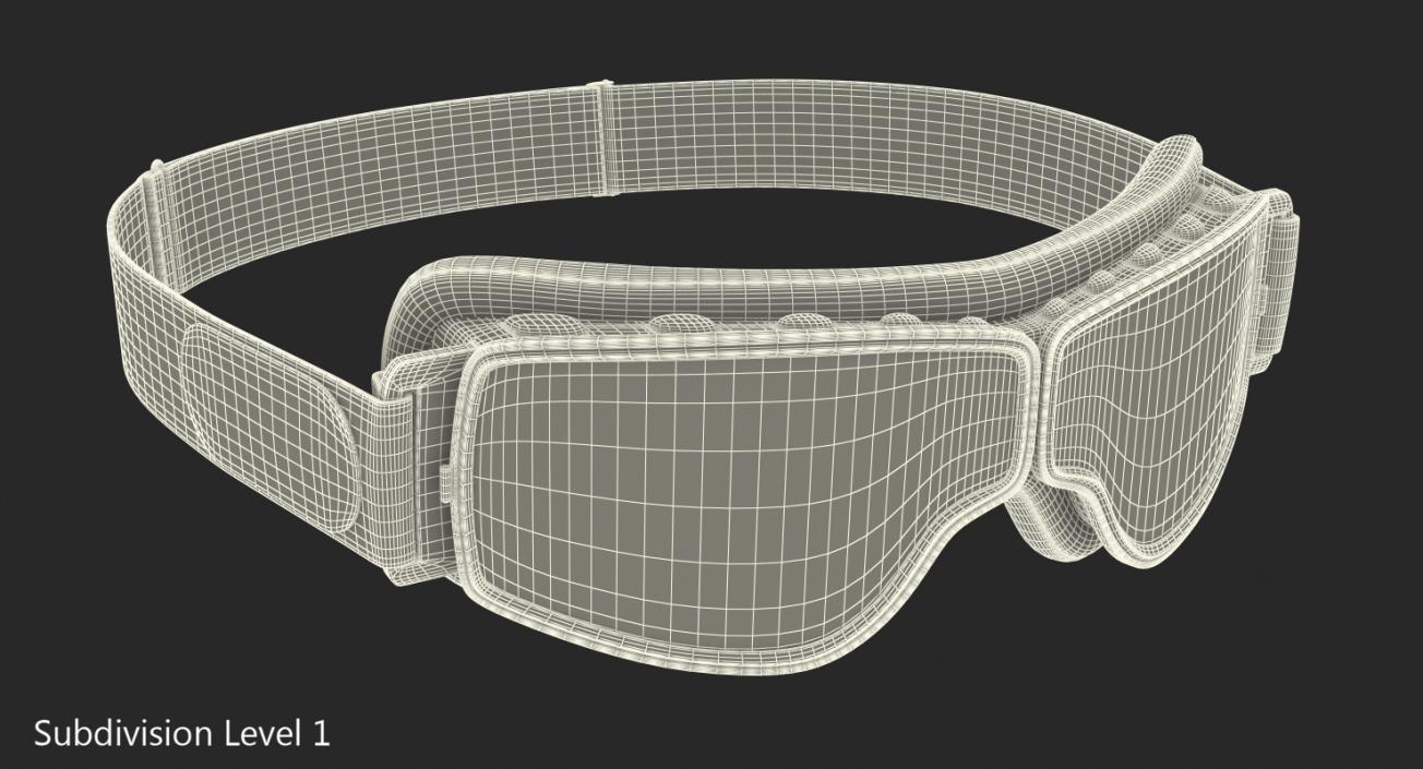 White Pilot Goggles 3D model