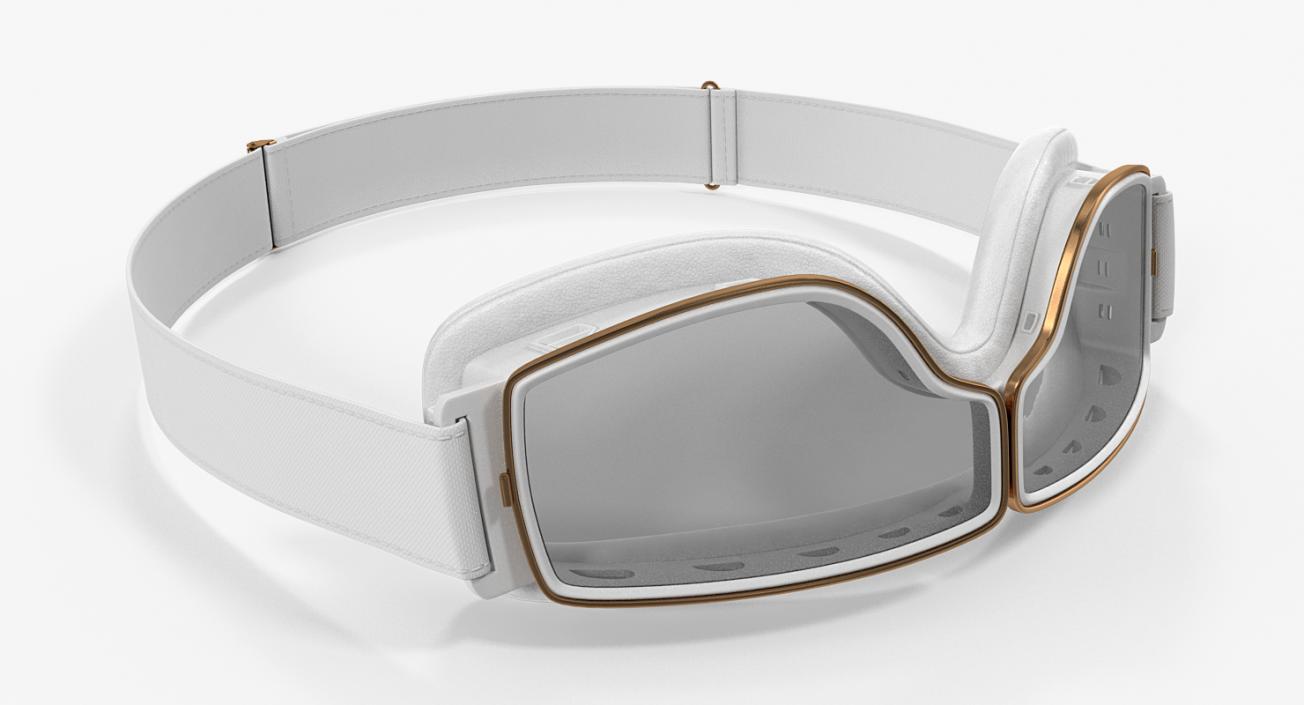 White Pilot Goggles 3D model