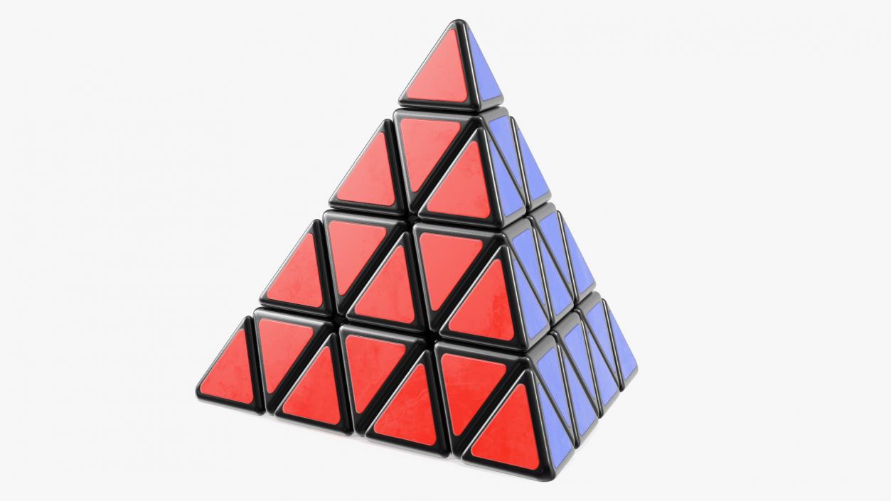 3D model Rubik Pyramid Puzzle Assembled