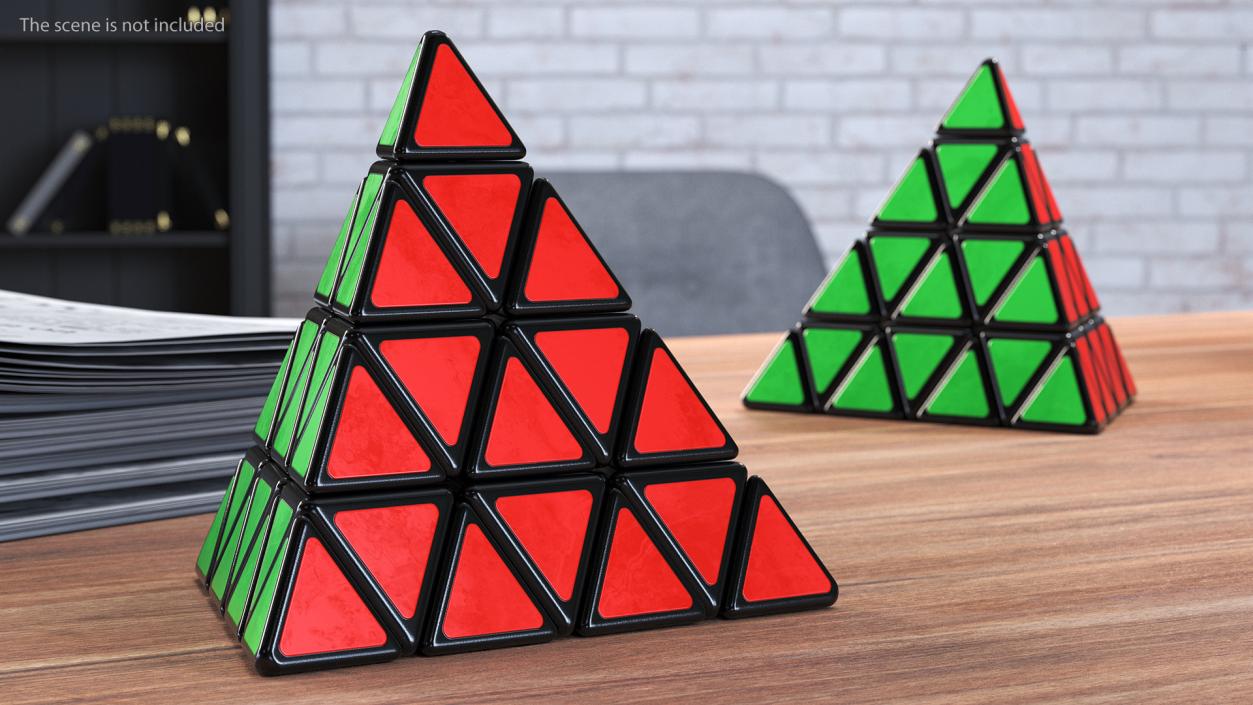 3D model Rubik Pyramid Puzzle Assembled