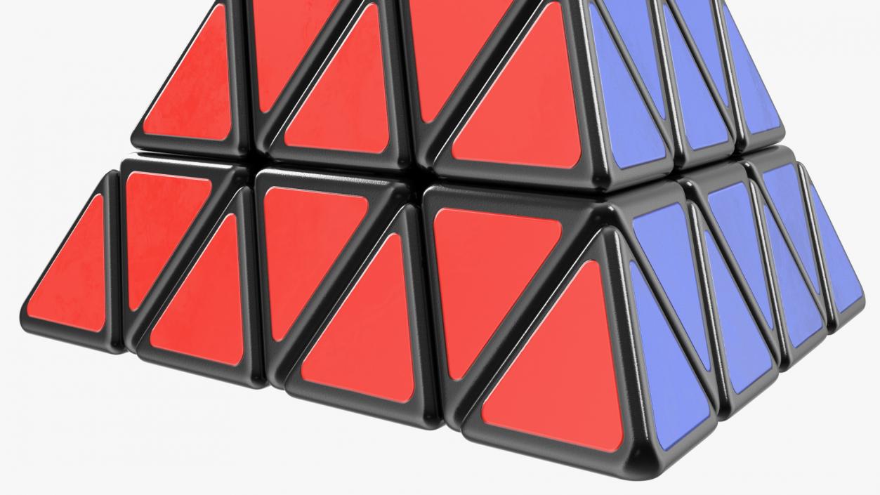 3D model Rubik Pyramid Puzzle Assembled