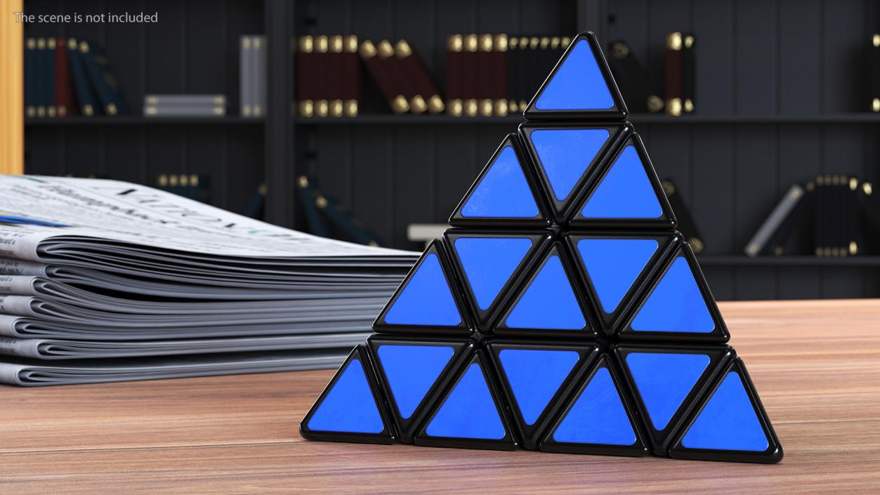 3D model Rubik Pyramid Puzzle Assembled