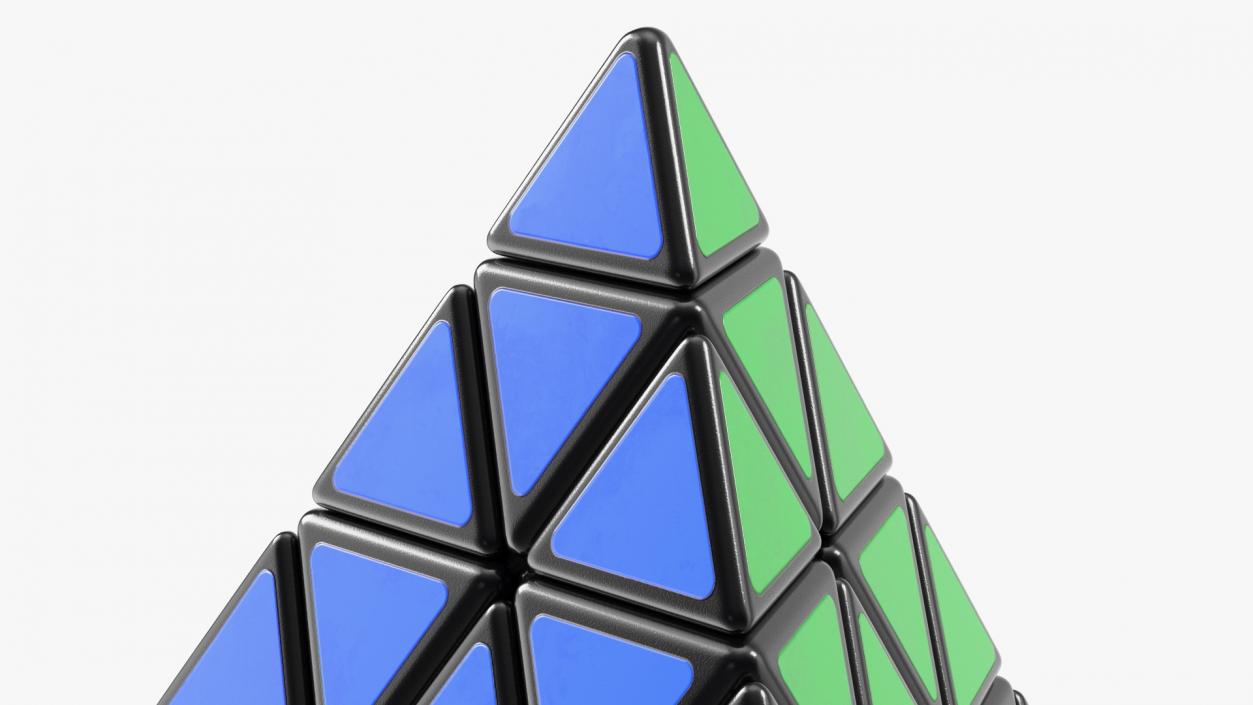 3D model Rubik Pyramid Puzzle Assembled