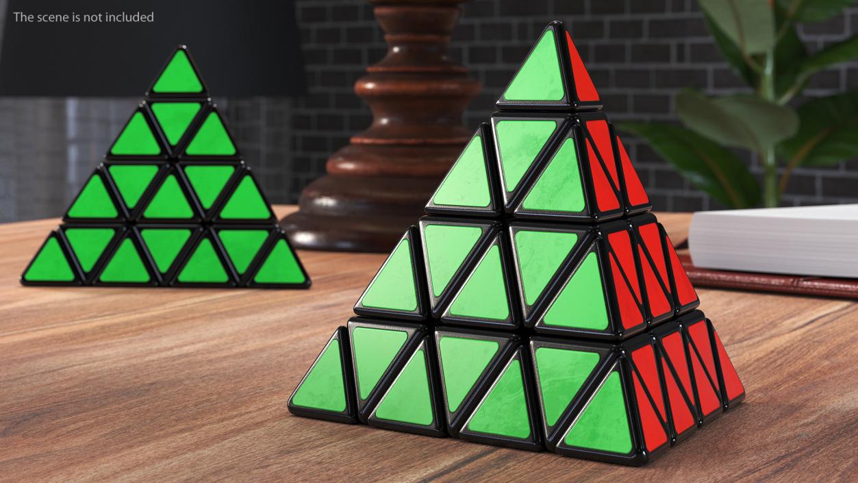 3D model Rubik Pyramid Puzzle Assembled