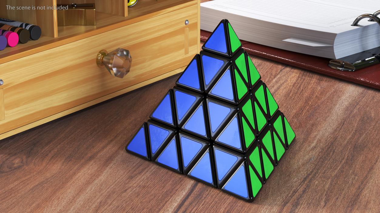 3D model Rubik Pyramid Puzzle Assembled