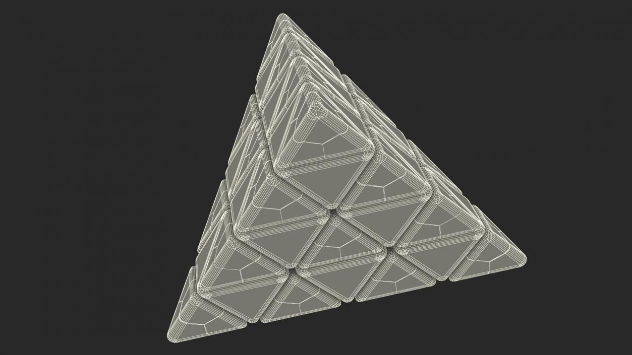 3D model Rubik Pyramid Puzzle Assembled