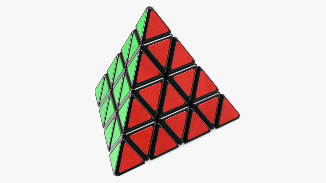 3D model Rubik Pyramid Puzzle Assembled