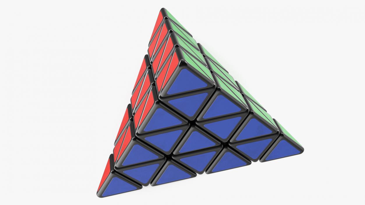 3D model Rubik Pyramid Puzzle Assembled