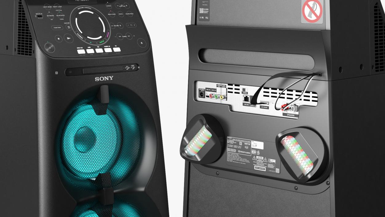 3D Sony V90DW High Power Audio System switched On