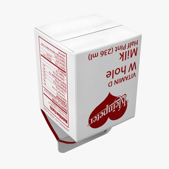 Milk Carton Pint Package 3D model