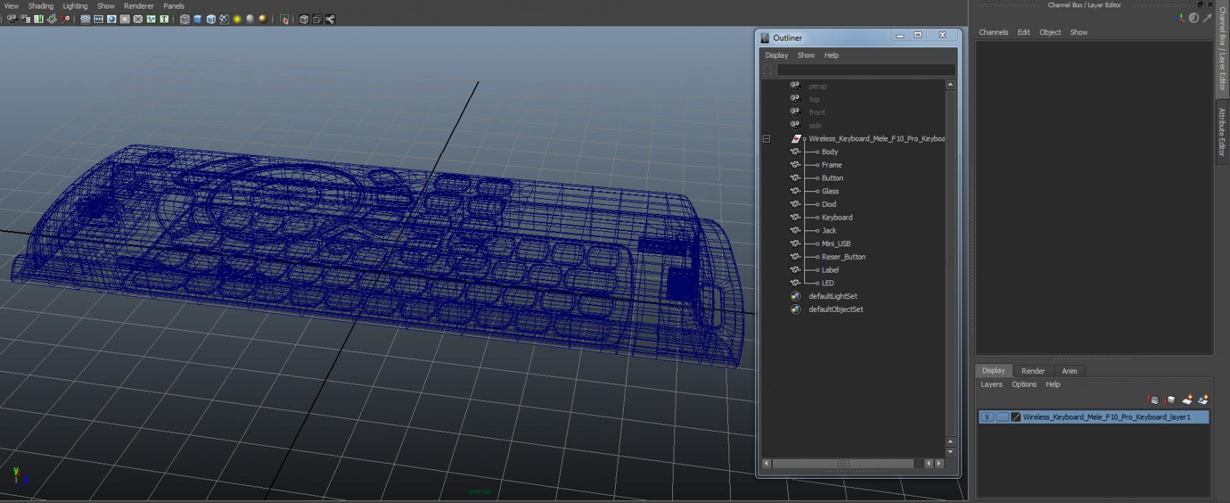 Wireless Keyboard Mele F10 Pro Keyboard 3D model