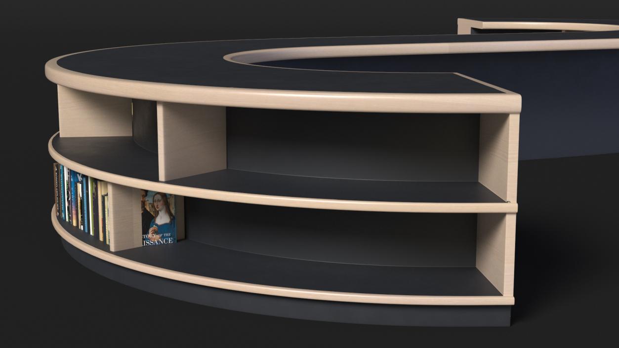 3D Library Table S Shape