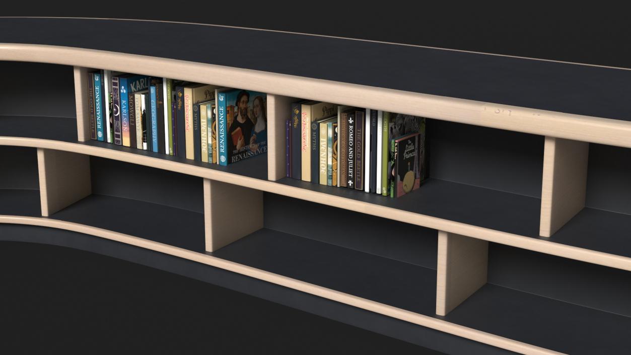 3D Library Table S Shape