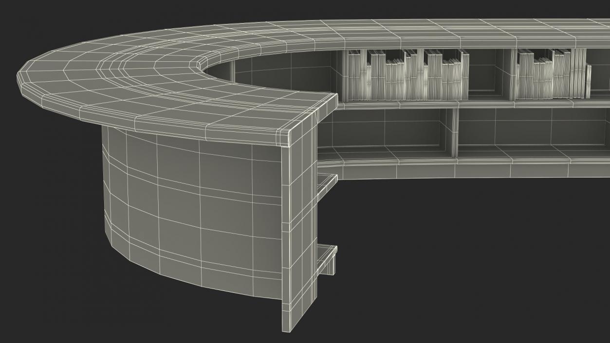 3D Library Table S Shape