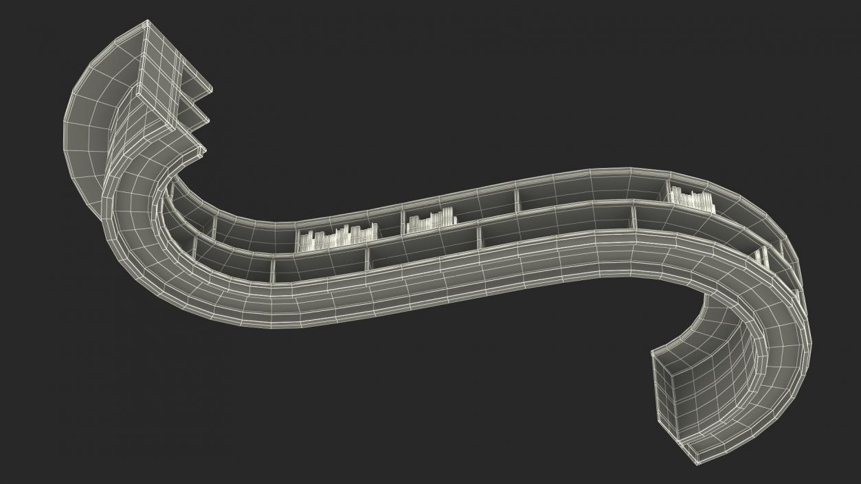 3D Library Table S Shape