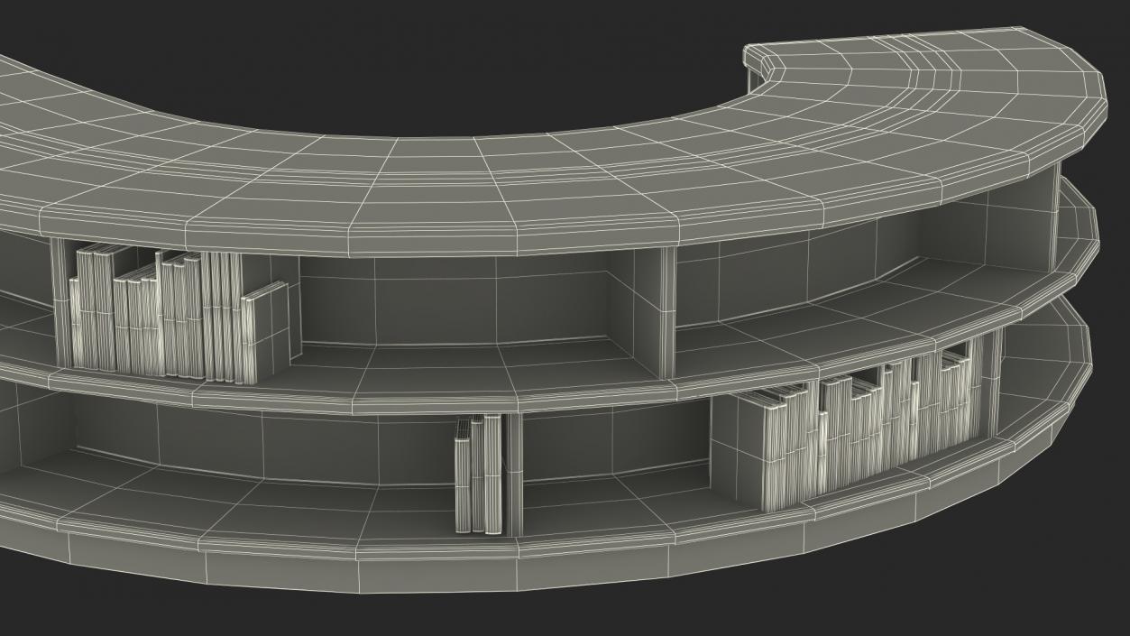 3D Library Table S Shape