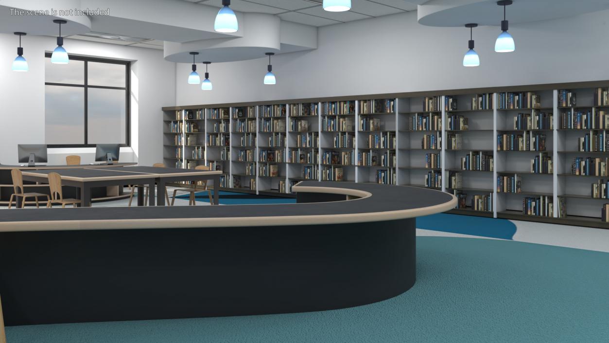 3D Library Table S Shape