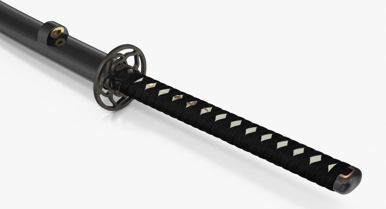 3D model Japanese Katana Sword Set